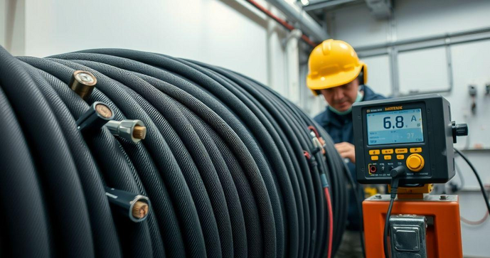 Teste de resistência de isolação em cabos de média tensão: segurança garantida Teste de resistência de isolação em cabos de média tensão: segurança garantida